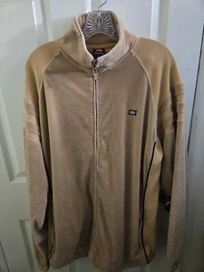 Ecko Unlimited Velour Track Jacket Men Large Tan And Brown Velvet - Picture 1 of 3