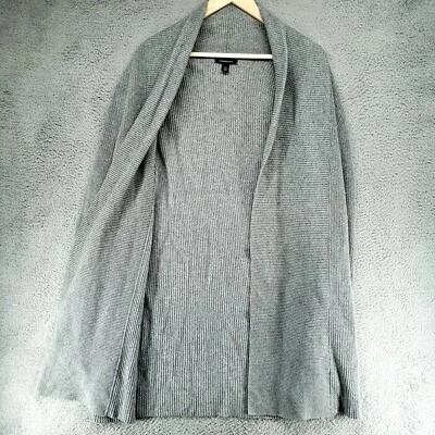 Cárdigan suéter Lands End para mujer L Drifter frente abierto 100 % algodón cable gris Foto 1 de 4