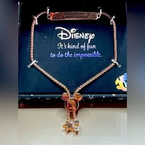 Rose Gold Disney Bracelet Mickey Mouse Bracelet NEW BOXED - Picture 1 of 8