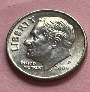 2004 P Roosevelt Dime/BU/DDO-DDR/FB-FT/tonizzato su Rev/#DI-049 - Foto 1 di 11