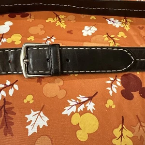 Loro Piana made in Italy brown leather men’s belt with white stitching size 42 - Picture 1 of 10