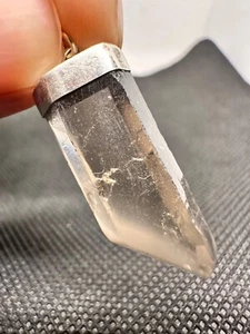 Impresionantes colgantes de cristal de cuarzo ahumado de piedra natural de plata de ley 925 - Imagen 1 de 8