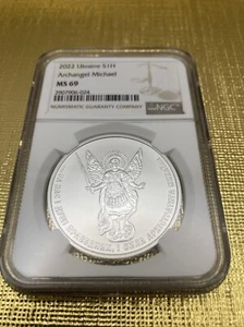 2022 Ukraine Archangel Michael NGC MS69 - Picture 1 of 4