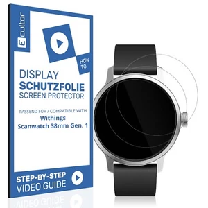 2x 3D Screen Protector for Withings Scanwatch 38mm Gen. 1 Flexible Protection - Picture 1 of 6