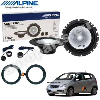 Kit 4 Haut-Parleurs Alpine SXE-1750s Avant Pour Mercedes Classe A W169 - Photo 1/4