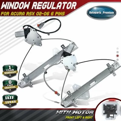 Регулятор стеклоподъемника с двигателем для Acura RSX 02-06 передний левый и правый 6 контактов - Изображение 1 из 4