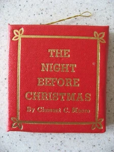 Libro in miniatura vintage 1979 Kurt Adler la notte prima di Natale ornamento natalizio - Foto 1 di 6