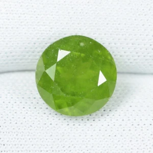 3,28 ct SELTEN LEUCHTEND GELBLICH GRÜN 100 % NATÜRLICHER IDOCRAS EDELSTEIN siehe Vdo 4C - Bild 1 von 2