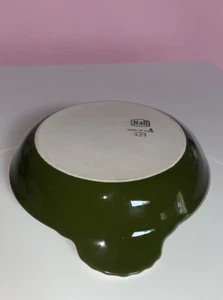 Vintage Hall #433 kleine grün/weiße ovale Kasserolle/Au Gratin - Bild 1 von 3