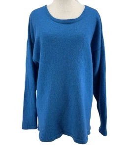 James Street Co. Women's Blue Baby Alpaca Merino Wool Oversized Sweater Small - Picture 1 of 6