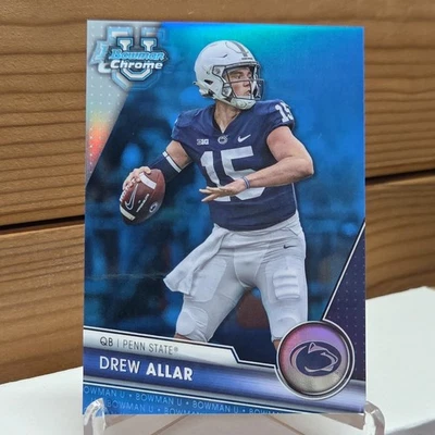 2023 Drew Allar Bowman Chrome University Blue /199 Penn State - Image 1 of 3