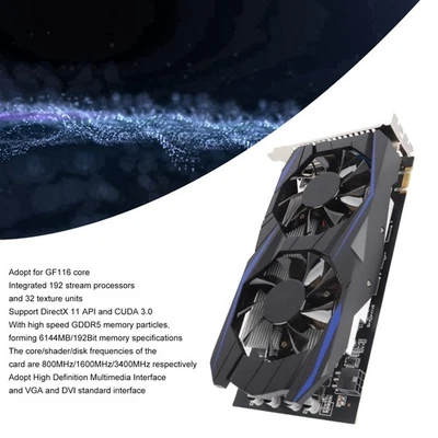 GTX550Ti 6GB Gaming Graphics Card 192BIT GDDR5 Dual Fan High Definition Multimed - Image 1 of 4