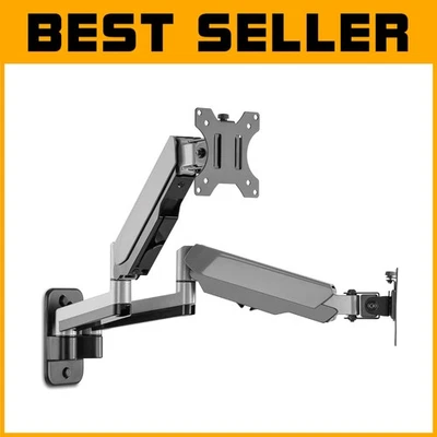 Space-Saving Dual Monitor Arm - Fits 13" to 32" Screens with Cable Management - Image 1 of 4