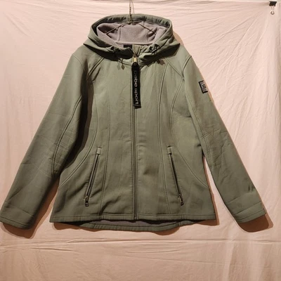 Chaqueta Bebe Sport Para Mujer XL Verde Salvia Cremallera Completa Tonos Otoño Abrigo Claro con Logo Foto 1 de 4