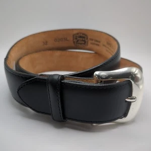 Cinturón Tony Lama Longhorn Cuero Negro (Talla 32", 0203L, Hecho en EE. UU., 1996) - Imagen 1 de 15