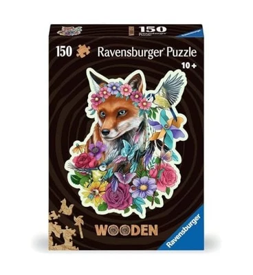 Ravensburger Colorful Fox Wooden Jigsaw Puzzle 150 Pieces Finished Size: 20x26cm - Image 1 of 4