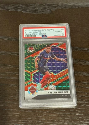 Kylian Mbappe PSA 10, Red Green Choice, 21-22 Panini Mosaic FIFA, France - Image 1 of 2