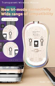 Wireless Gaming and Office Mouse with Mute Switch and Adjustable Settings - Zdjęcie 1 z 20