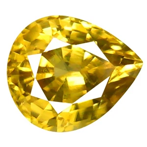 1.54 ct AAA+ Fantastic Pear Shape (7 x 6 mm) Golden Yellow Zircon Gemstone - Picture 1 of 1