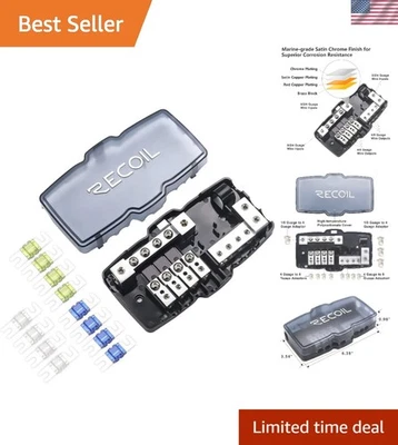 High-Performance Fused Distribution Block with Ground: 12 Fuses Included - Image 1 of 4