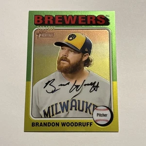 Brandon Woodruff 2024 Topps Heritage Chrome Parallel #444 Brewers /699 - Picture 1 of 2