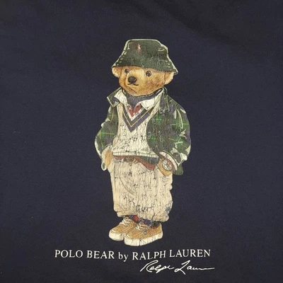 Boys Size 7 POLO RALPH LAUREN Color Block Polo Bear T-Shirt Graphic is Cracking - Image 1 of 4