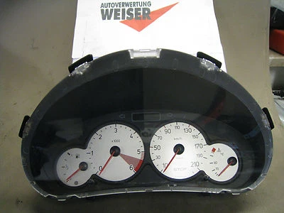 Tacho Kombiinstrument Peugeot 206 1.6 HDI 194000km 965669628Q 2005 - Bild 1 von 4