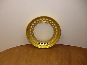 BRASS GALLERY RING DUPLEX DOUBLE WICK OIL LAMP NEW OLD STOCK - Picture 1 of 3