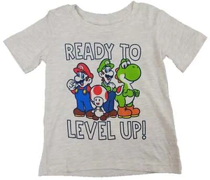 Ready to Level Up Super Mario Bros Luigi Yoshi Boys T-Shirt - Picture 1 of 2