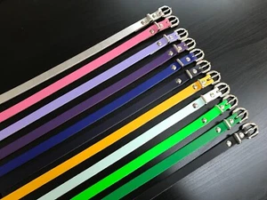 40 Colours Ladies Skinny Thin Dress Fashion Real Leather Belts Size XS S M L Uk - Picture 1 of 46