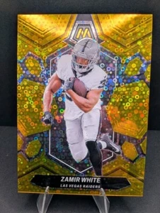 Zamir White 2024 Panini #114 LV Raiders Mosaic Reactive Yellow no huddle 1/10! - Picture 1 of 3