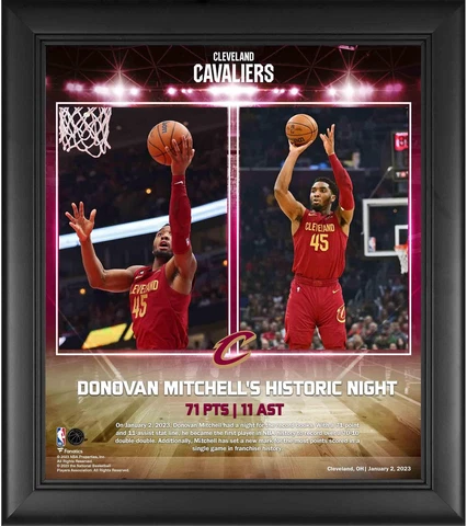 Donovan Mitchell Cleveland Cavaliers Framed 15" x 17" 2022 71-11 Cover