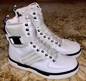 MARK NASON Double Cup Sergeant White Black High Sneaker Boots Shoes Mens Sz 8 - Picture 1 of 7