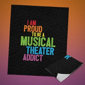Musical Theater Addict Throw Blanket, Rainbow, Theater Nerd Gift, Broadway Pride - Picture 1 of 8