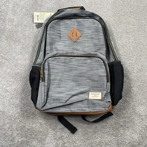 Benrus New York Classic American Double Compartment Laptop Backpack Size 17 Gray - Afbeelding 1 van 11