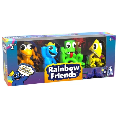 Paquete de 4 figuras de coleccionista Rainbow Friends Neon serie 2 Foto 1 de 4