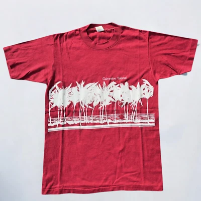 Gulf Coast Sportswear tshirt souvenir destinazione isola Galveston vintage 80S M Foto 1 de 4