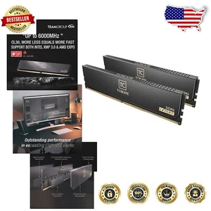 High-Performance 32GB DDR5 RAM - 6000MHz, Overclocking for PCs - Black UDIMM - Picture 1 of 11