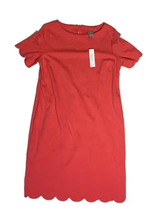 Chico's Dress Women's Size 1 Pink Corral Midi Short Sleeve - Picture 1 of 10