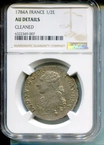 FRANCE 1784A 1/2 ECU NGC AU DETAILS CLEANED - Picture 1 of 2