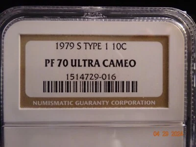 1979-S Type 1 Roosevelt Clad Proof Dime NGC PF70 Ultra Cameo - Image 1 of 4