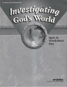 ABEKA Investigating God's World 5 - Quizzes & Worksheets + TEACHER KEY - Imagen 1 de 2