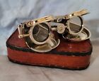 Silver Folding Antique Binoculars Vintage Ii Ship Royal Navy World War Old Retro