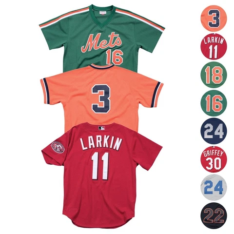 MLB Mitchell & Ness Authentic Batting Practice Throwback Jersey Collection Men's Cover