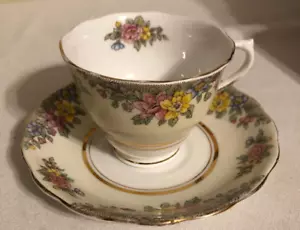 Juego de taza de té y platillo china Colclough Bone hecho en Longston, Inglaterra-de colección - Imagen 1 de 3