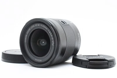 Lente zoom Canon EF-M 11-22mm F/4-5.6 IS STM con tapas [Excelente] de Japón - Imagen 1 de 4