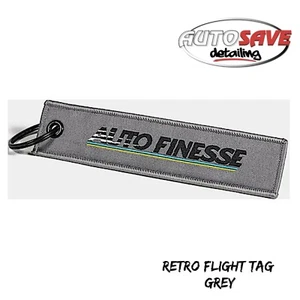 Auto Finesse - Retro Flight Tag - Keyring - Grey Race Tag - Picture 1 of 1