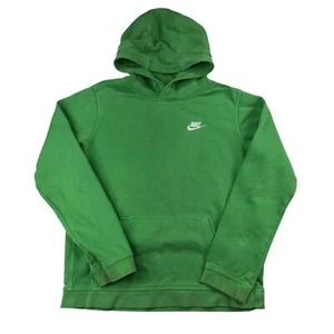 Nike Club Fleece Sportswear Hoodie Sweatshirt YOUTH XL Green Sporty Active - Picture 1 of 11