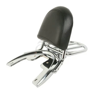 Backrest Luggage Rack Sissy Bar Fit For Harley Touring 02-06 V Rod VRSC VRSCA - Picture 1 of 9
