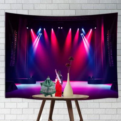 Songs Party for Action Figure Background Backdrop Diorama Doll House Curtain - Image 1 of 4